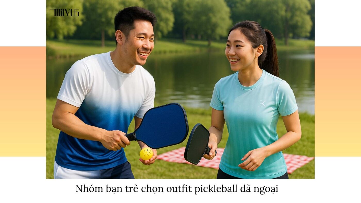 Quần áo pickleball cho nhóm bạn đi picnic cuối tuần