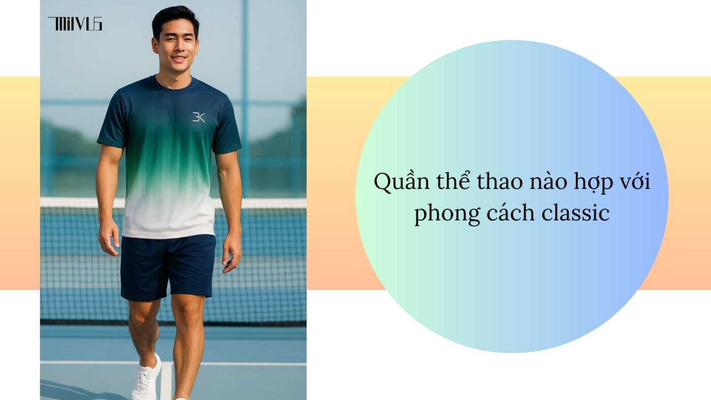 Quần áo pickleball cho bạn nam thích style classic