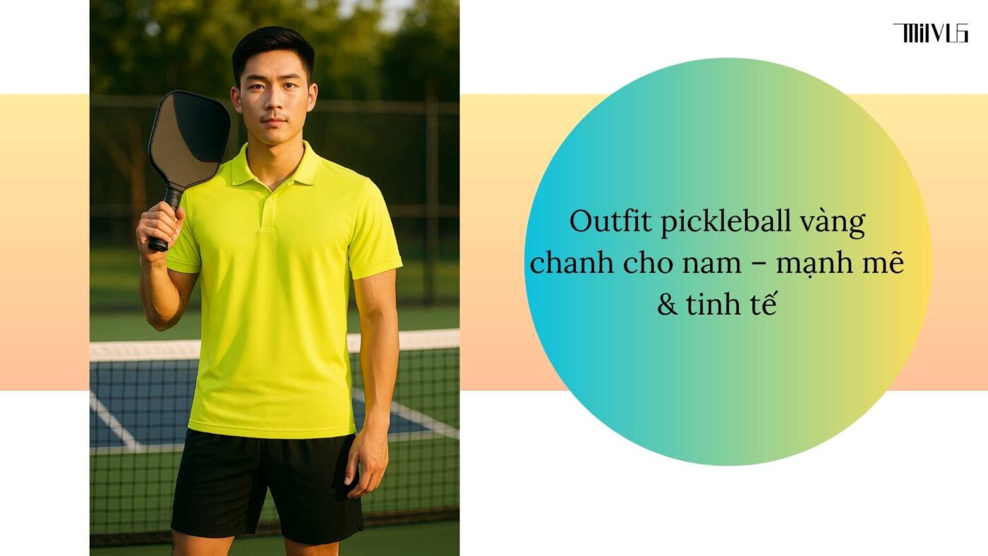 Quần áo pickleball màu vàng chanh tươi sáng