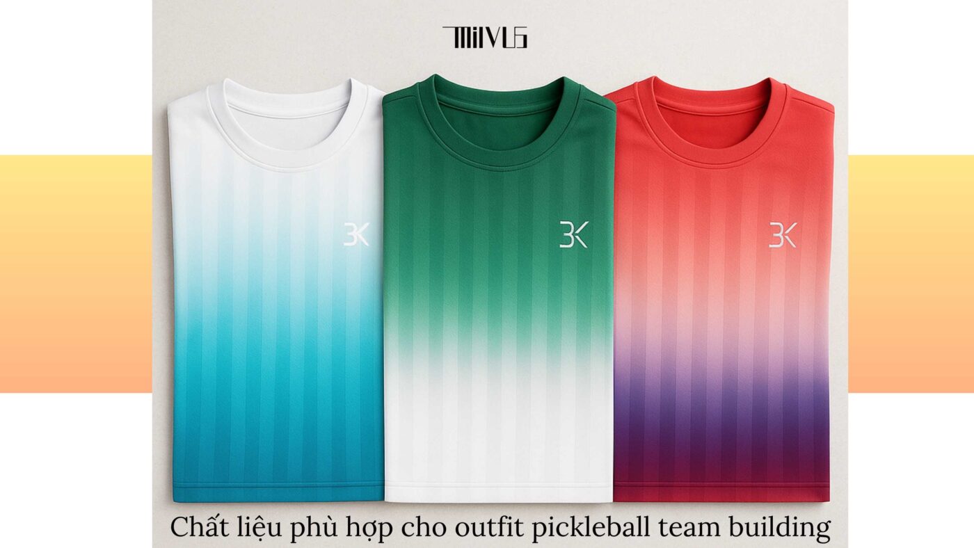 Outfit pickleball cho nhân viên công ty tham gia team building