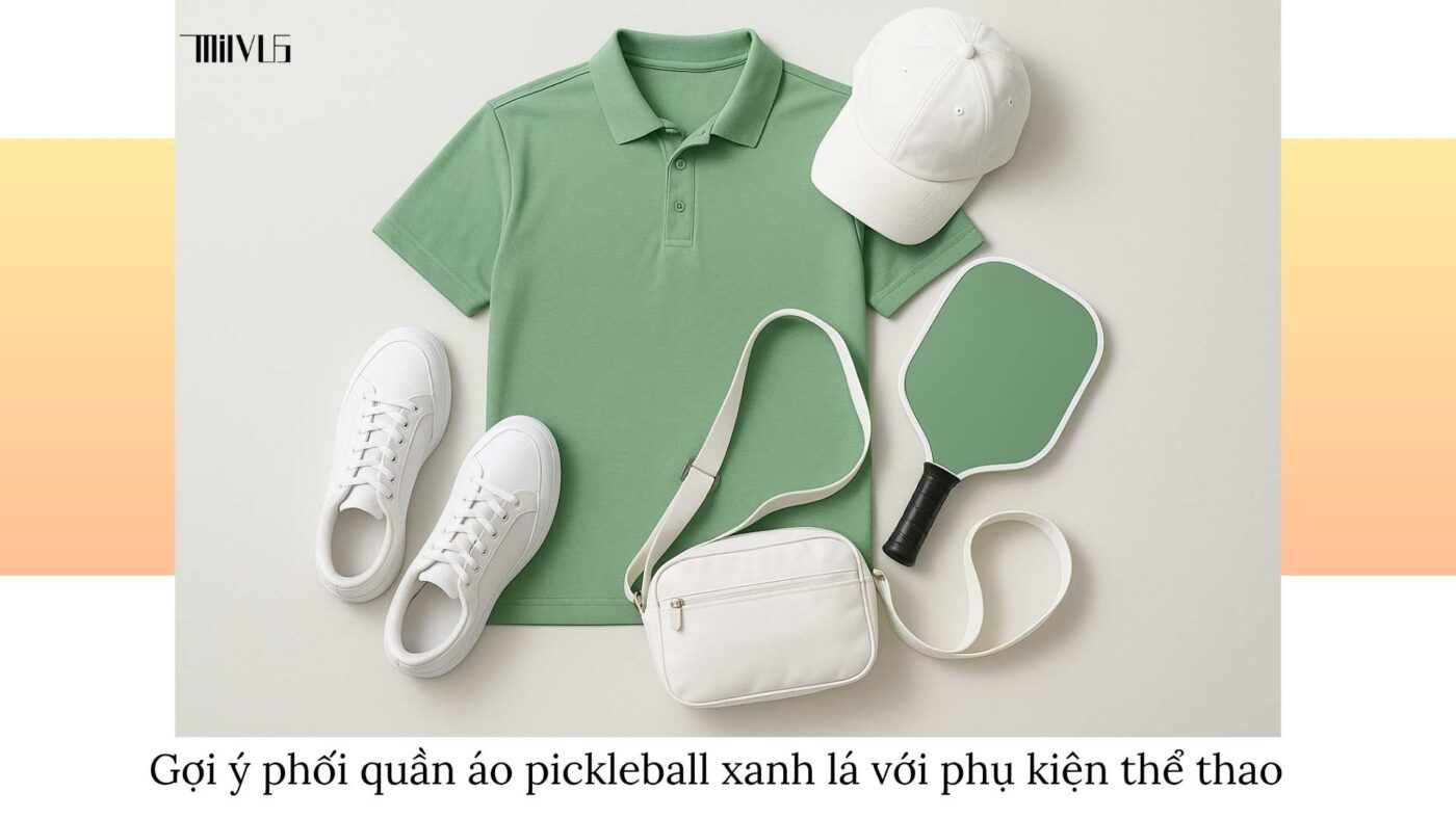Quần áo pickleball màu xanh lá gần gũi thiên nhiên