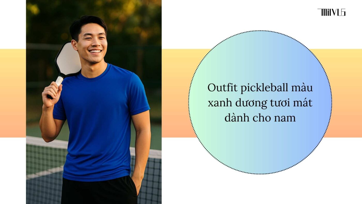 Outfit pickleball màu xanh dương tươi mát