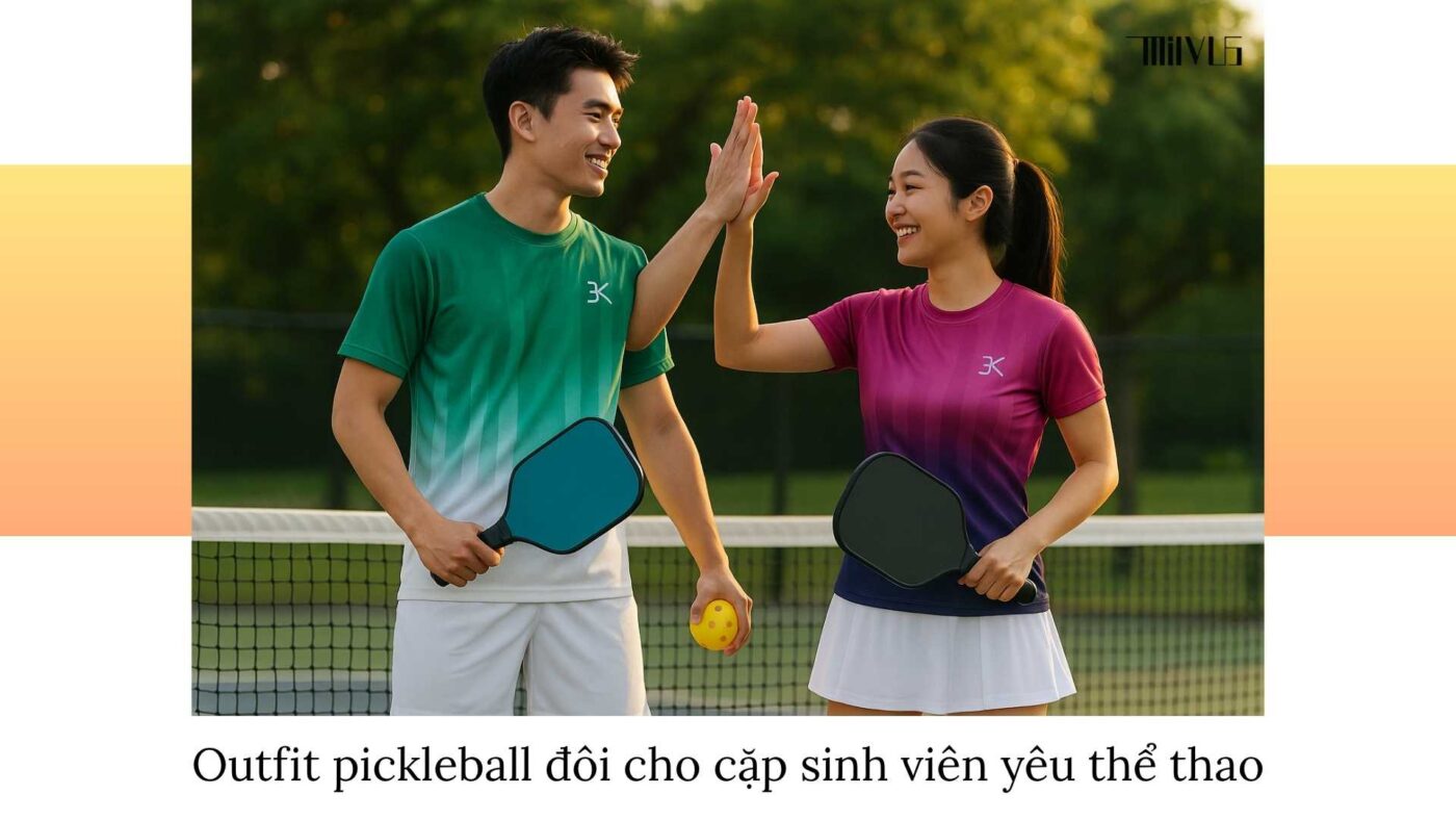 Quần áo pickleball cho sinh viên yêu màu sắc nổi bật