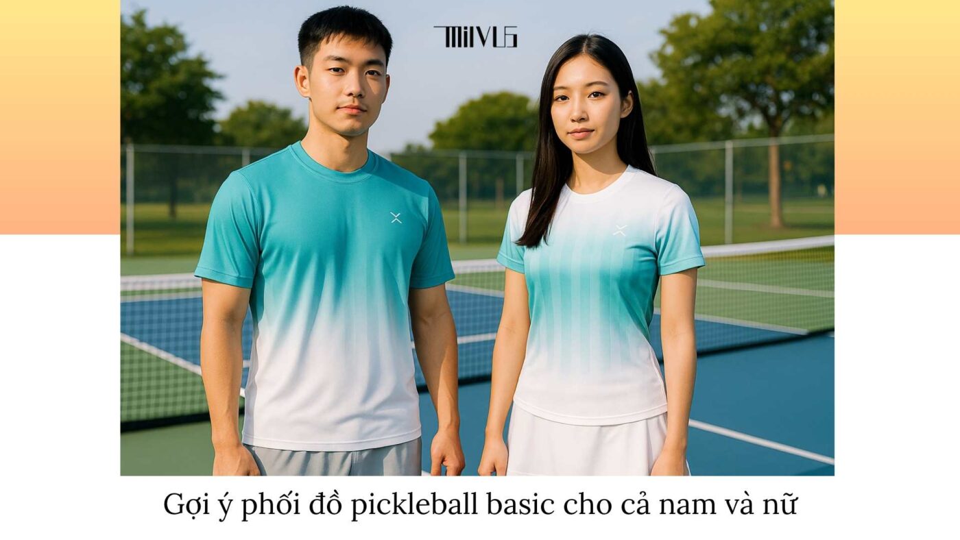 Quần áo pickleball cho thanh niên thích màu basic