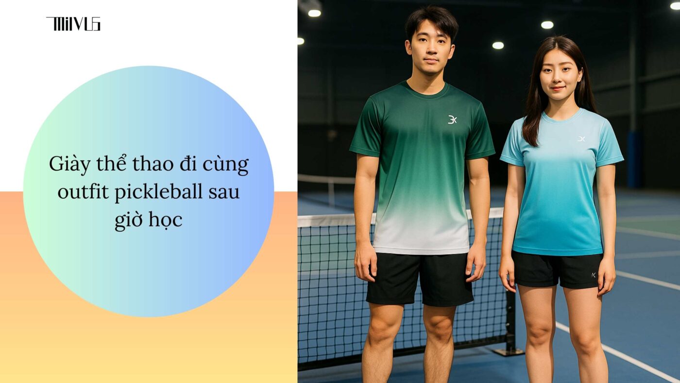 Quần áo pickleball cho nhóm sinh viên tập luyện sau giờ học