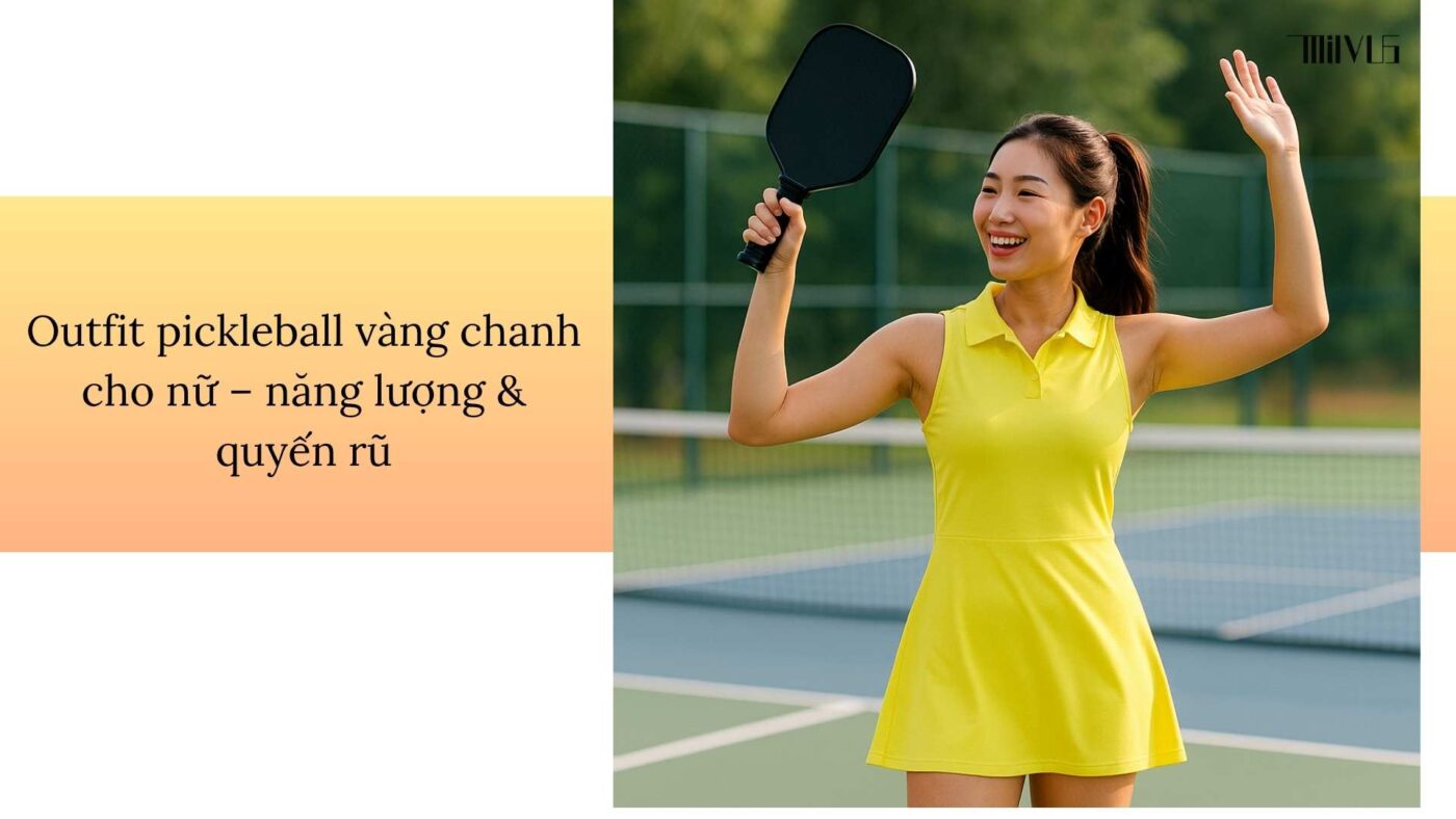 Quần áo pickleball màu vàng chanh tươi sáng