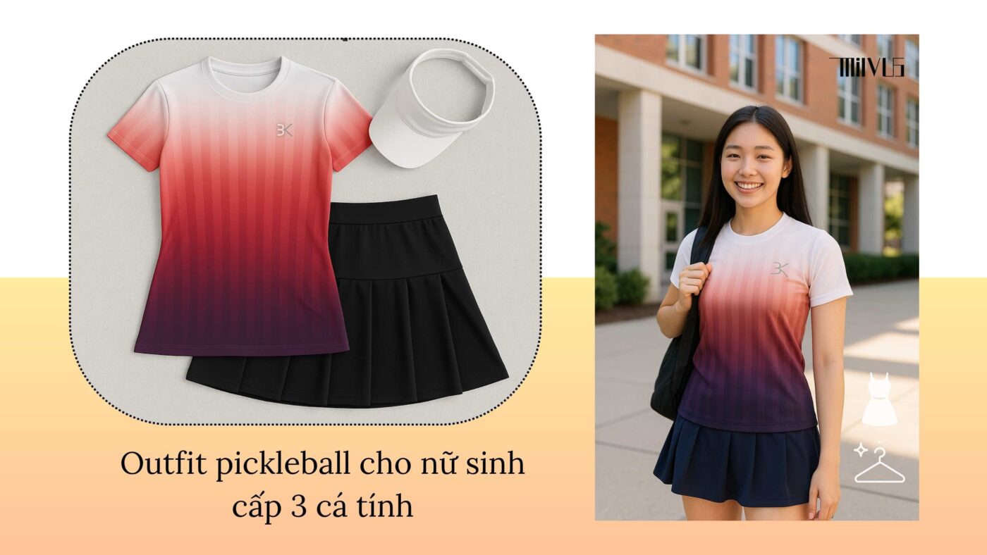 Outfit pickleball cho học sinh cấp 3 yêu thích thể thao mới