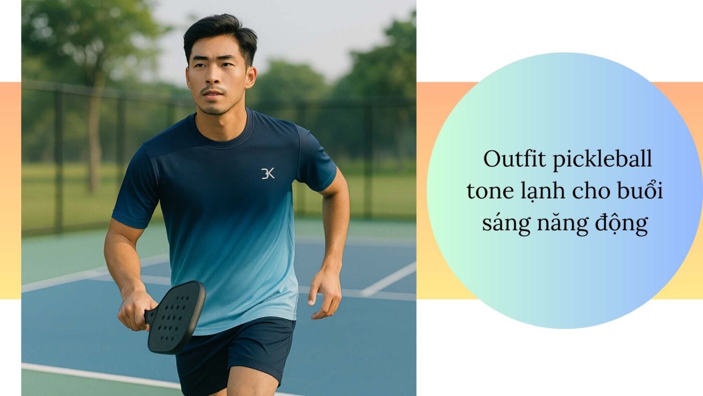 Quần áo pickleball cho bạn nam thích tone lạnh