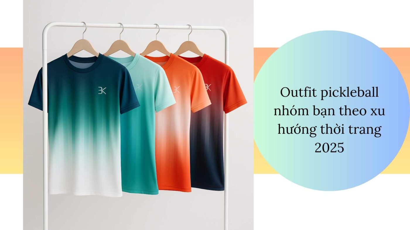 Outfit pickleball cho nhóm bạn phối đồng phục