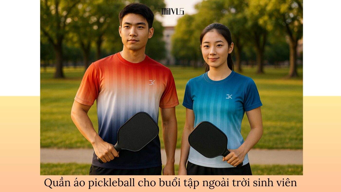 Quần áo pickleball cho nhóm sinh viên tập luyện sau giờ học