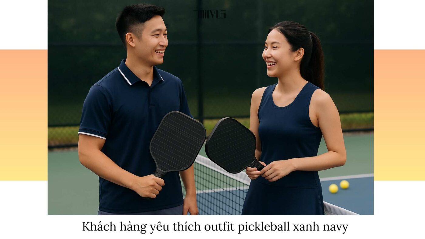 Quần áo pickleball màu xanh navy phong cách