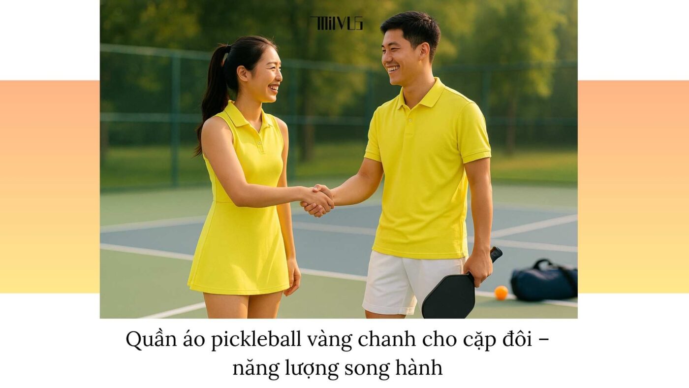 Quần áo pickleball màu vàng chanh tươi sáng