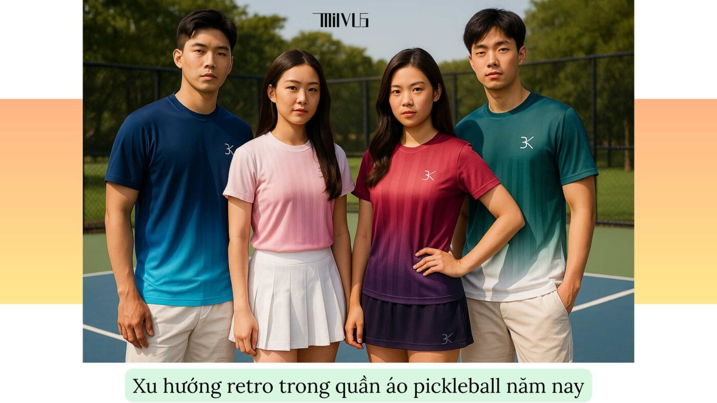 Quần áo pickleball cho thanh niên yêu phong cách retro