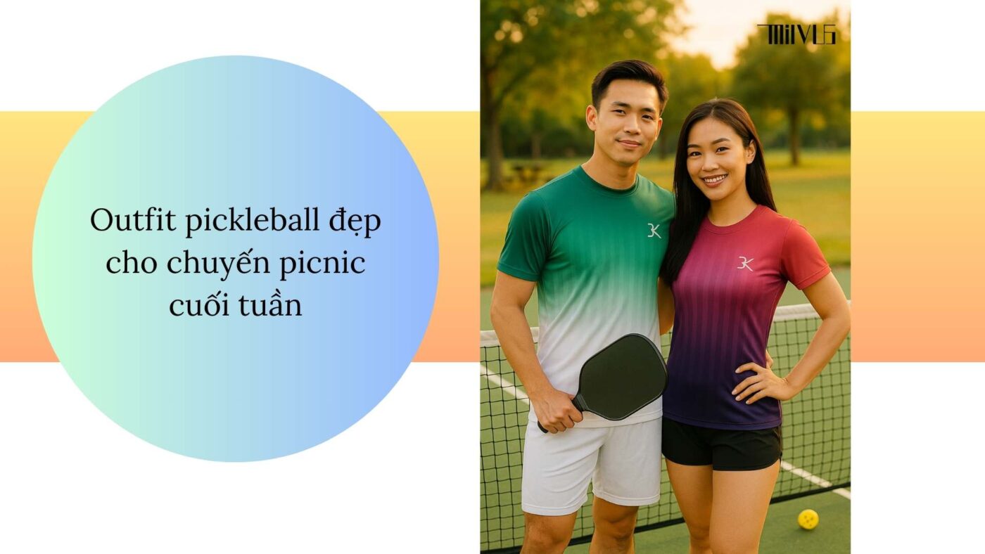 Quần áo pickleball cho nhóm bạn đi picnic cuối tuần