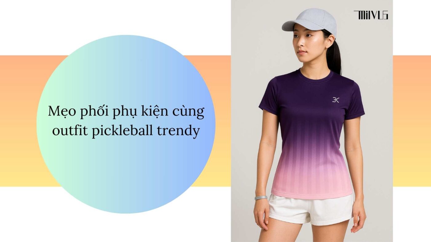 Outfit pickleball cho bạn nữ thích phối đồ trendy