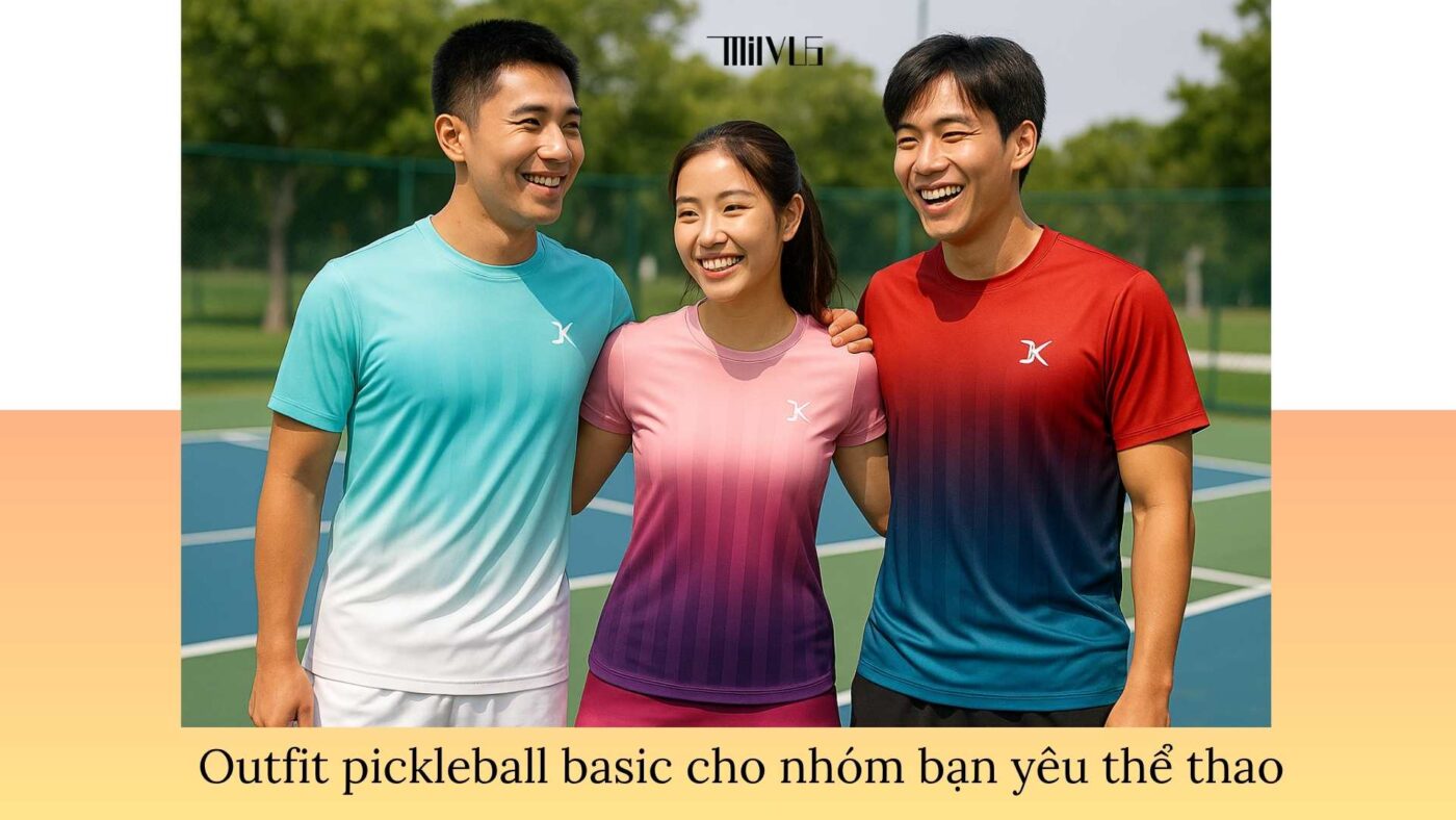 Quần áo pickleball cho thanh niên thích màu basic