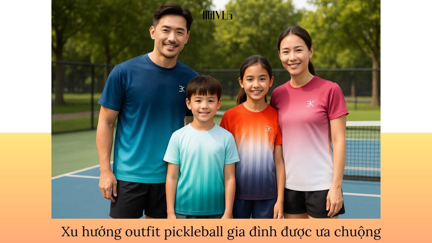 Outfit pickleball cho bố trẻ yêu thể thao cùng con