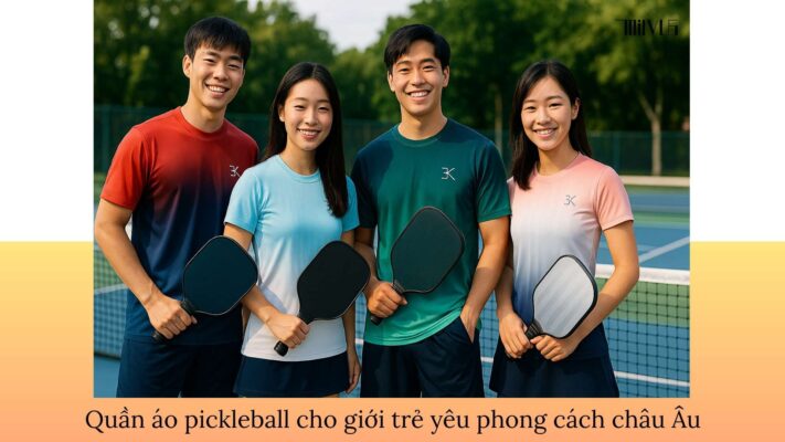 Quần áo pickleball cho giới trẻ yêu phong cách châu Âu