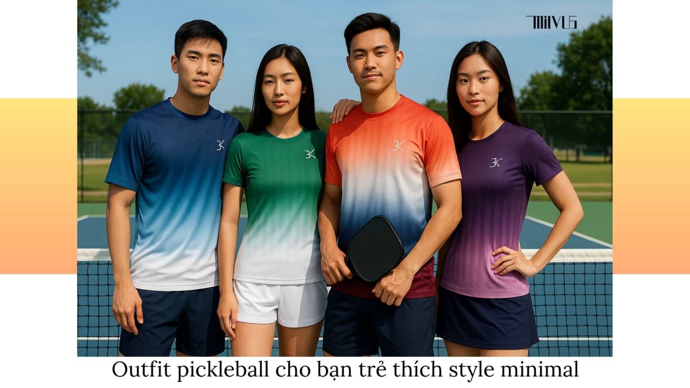 Outfit pickleball cho bạn trẻ thích style minimal