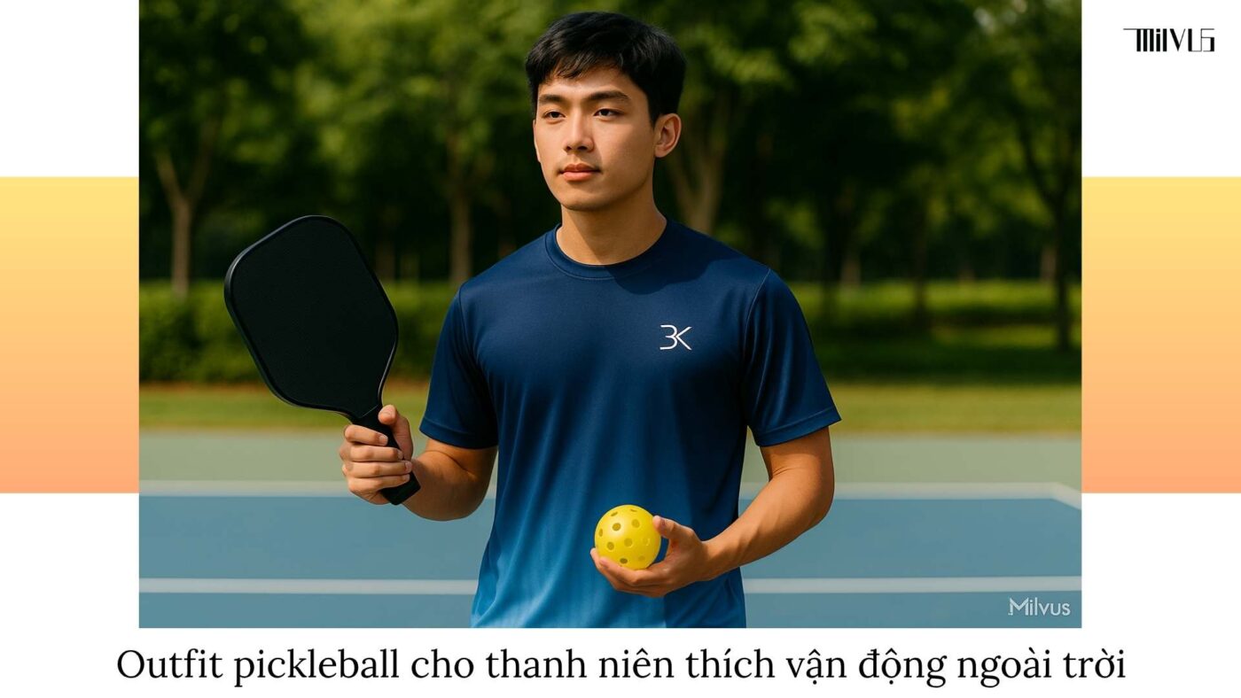 Outfit pickleball cho thanh niên thích vận động ngoài trời