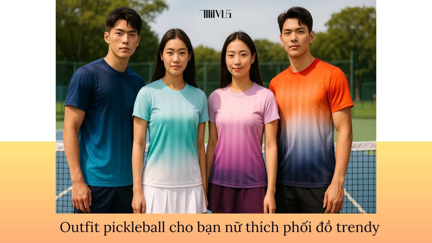 Outfit pickleball cho bạn nữ thích phối đồ trendy