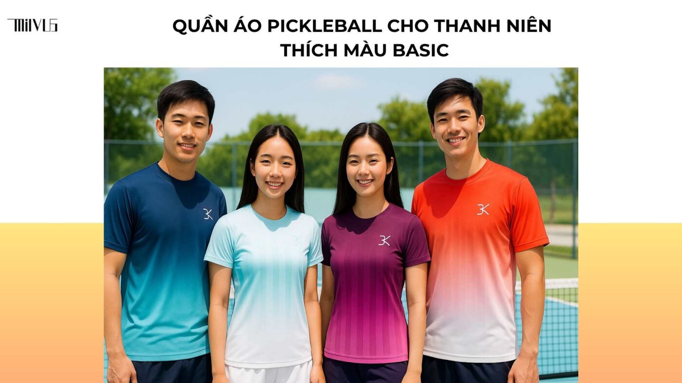 Quần áo pickleball cho thanh niên thích màu basic