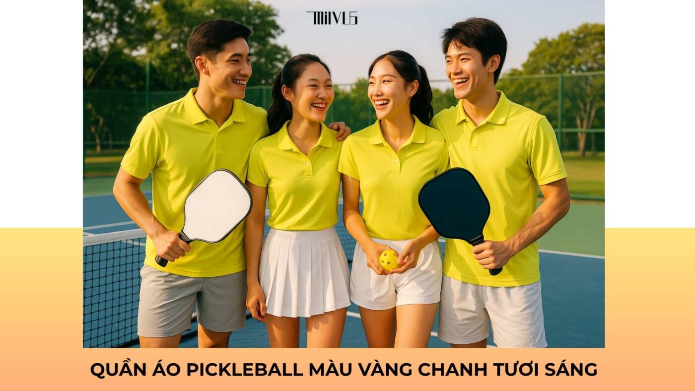 Quần áo pickleball màu vàng chanh tươi sáng
