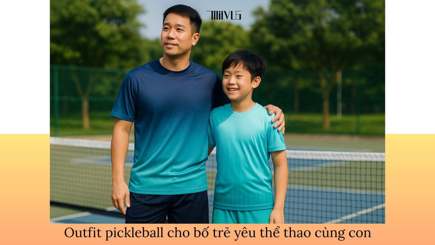 Outfit pickleball cho bố trẻ yêu thể thao cùng con