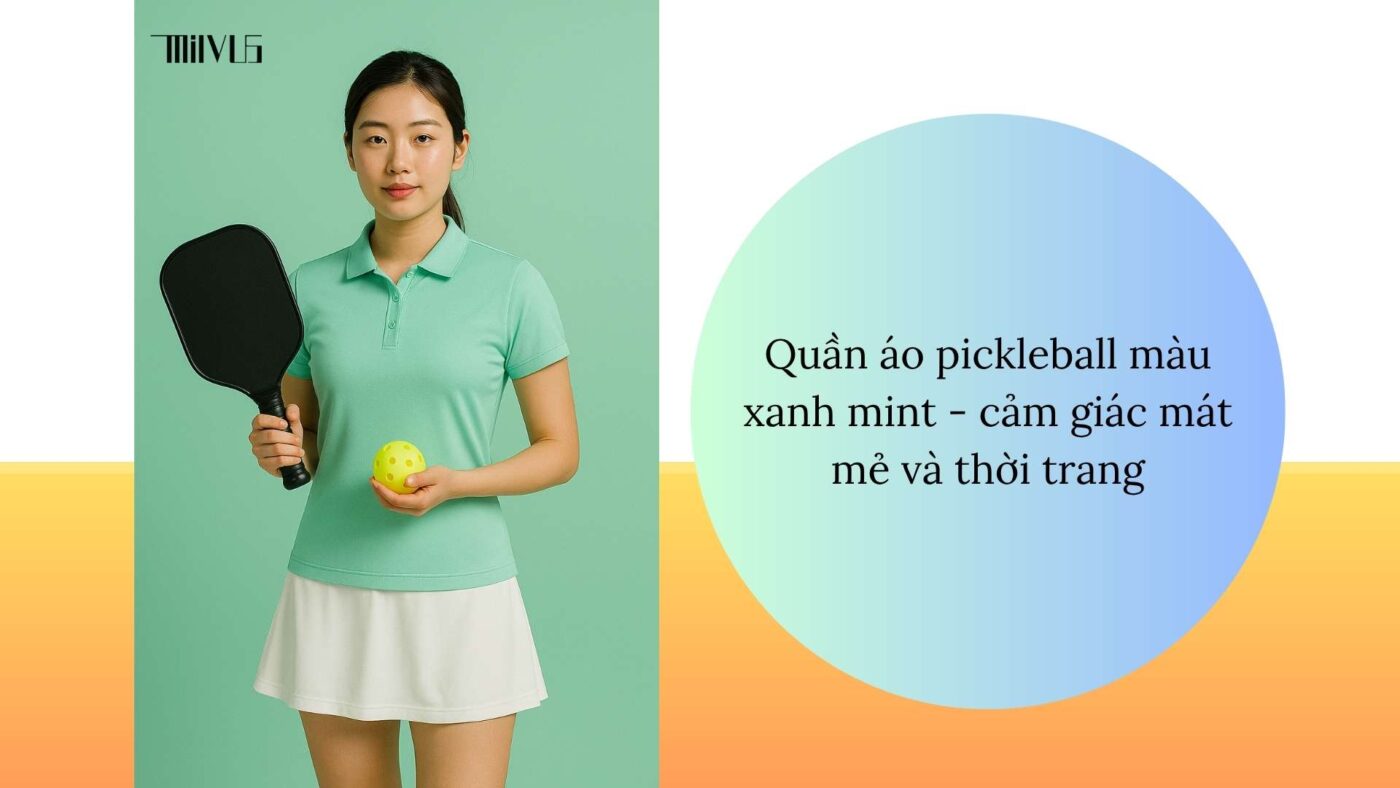 Quần áo pickleball màu xanh mint dịu mắt