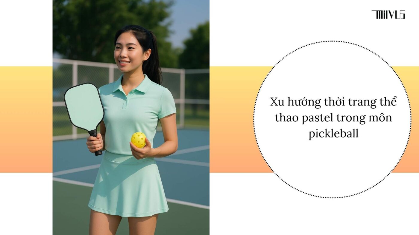 Quần áo pickleball màu pastel ngọt ngào cho nữ