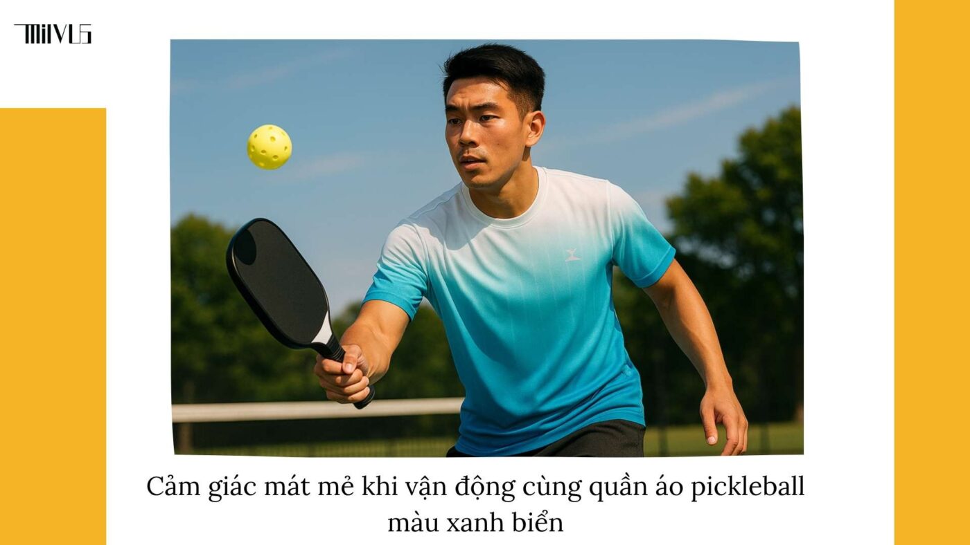 Quần áo pickleball màu xanh biển mát mẻ