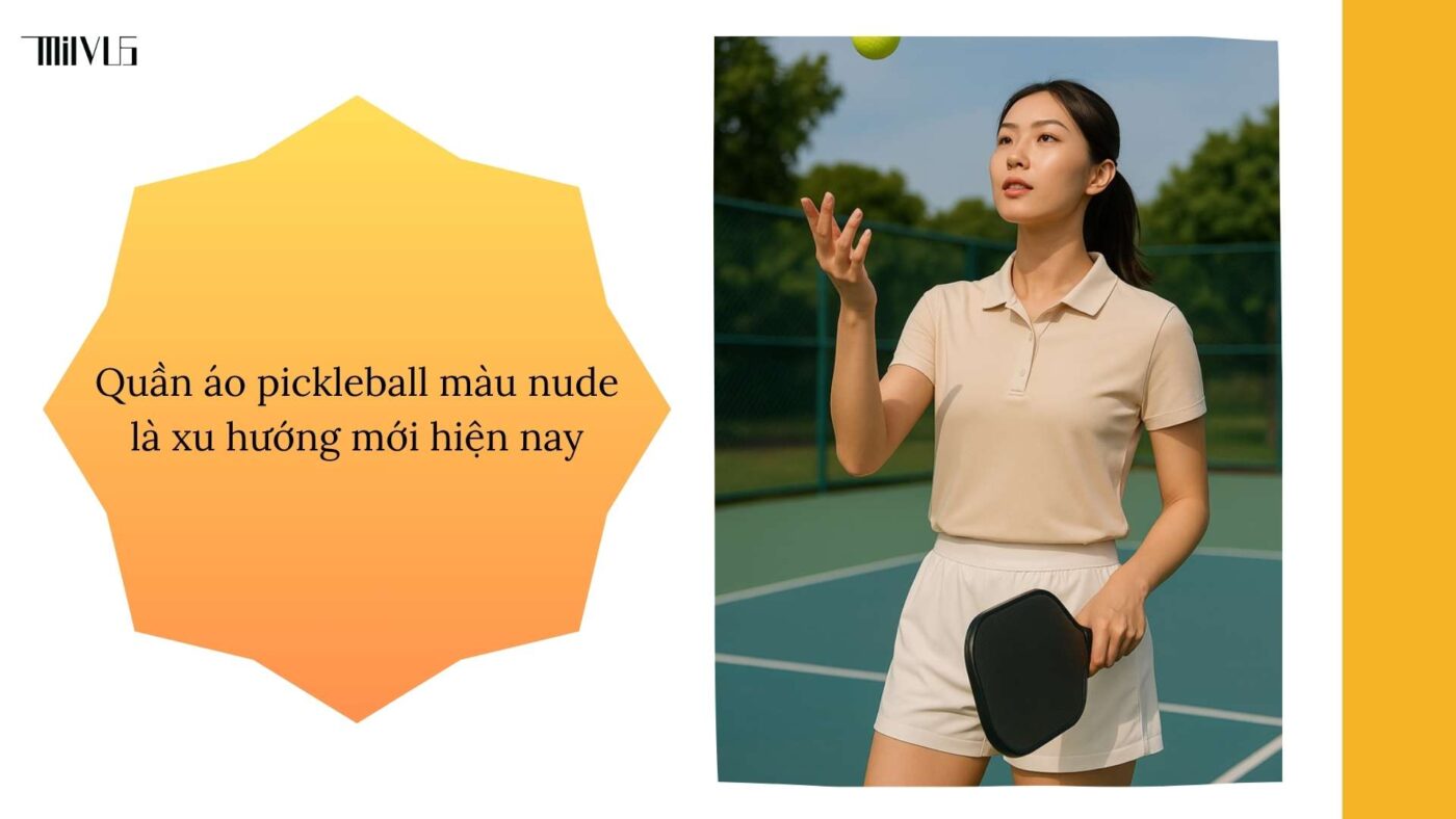 Quần áo pickleball màu nude nhẹ nhàng