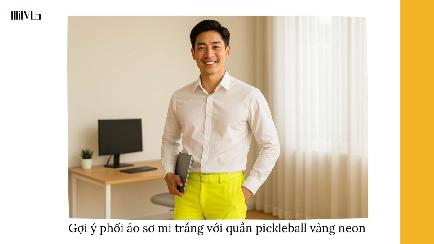 Quần áo pickleball màu vàng neon năng động
