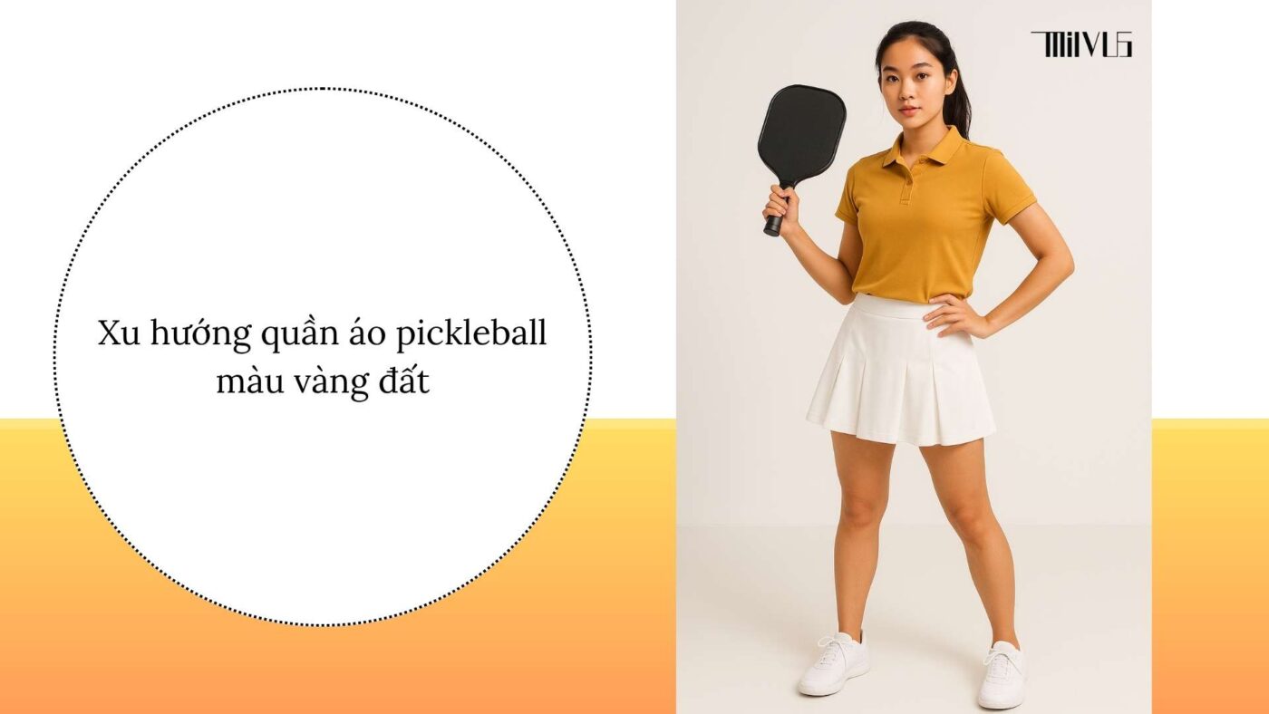 Quần áo pickleball màu vàng đất cá tính