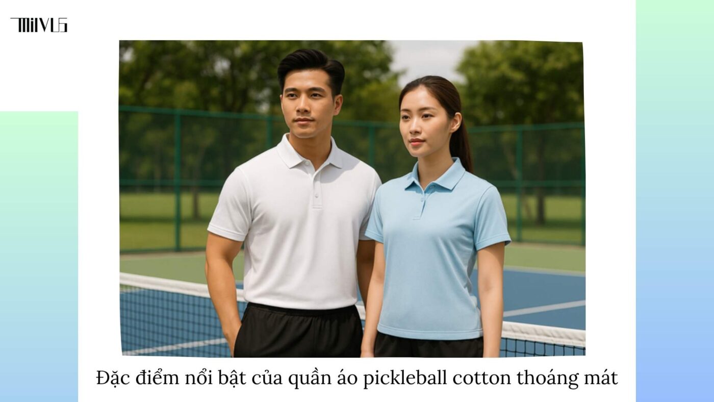 Quần áo pickleball chất liệu cotton thoáng mát
