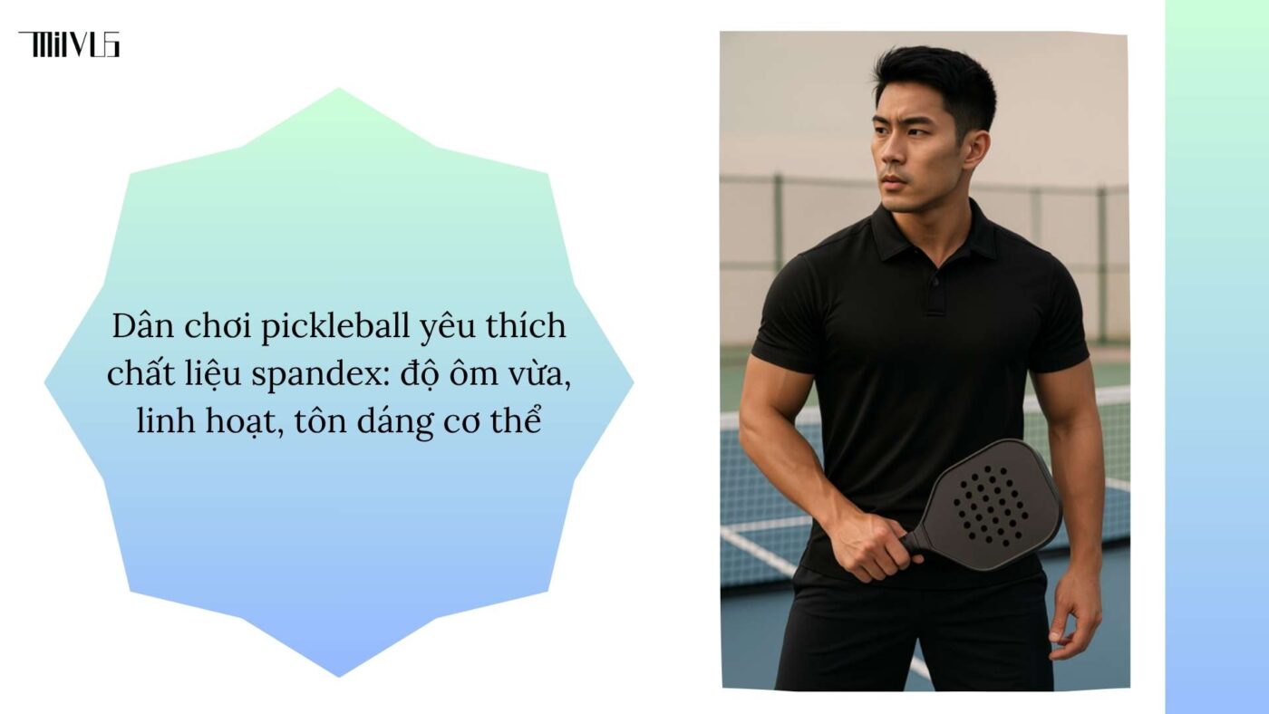 Outfit pickleball vải spandex ôm gọn thoải mái