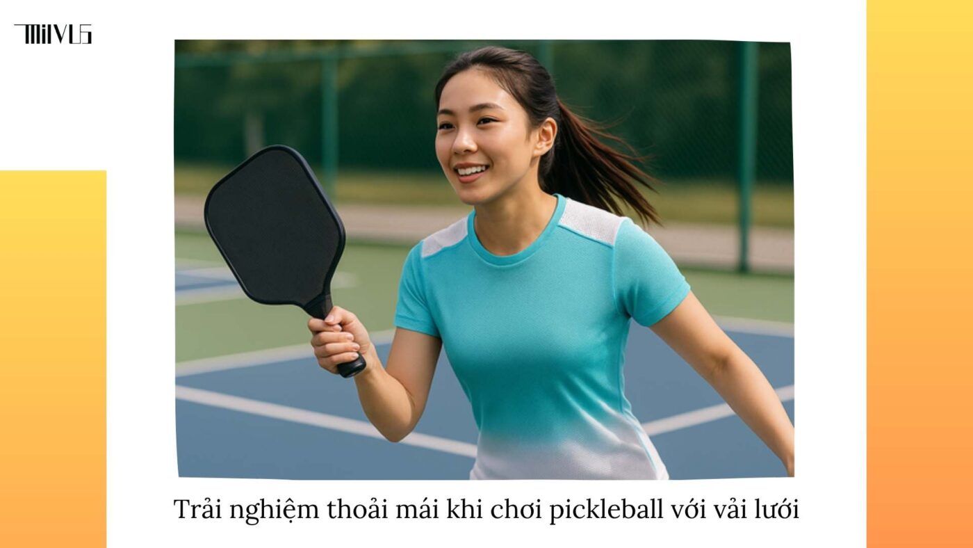 Quần áo pickleball chất liệu vải lưới thoáng khí