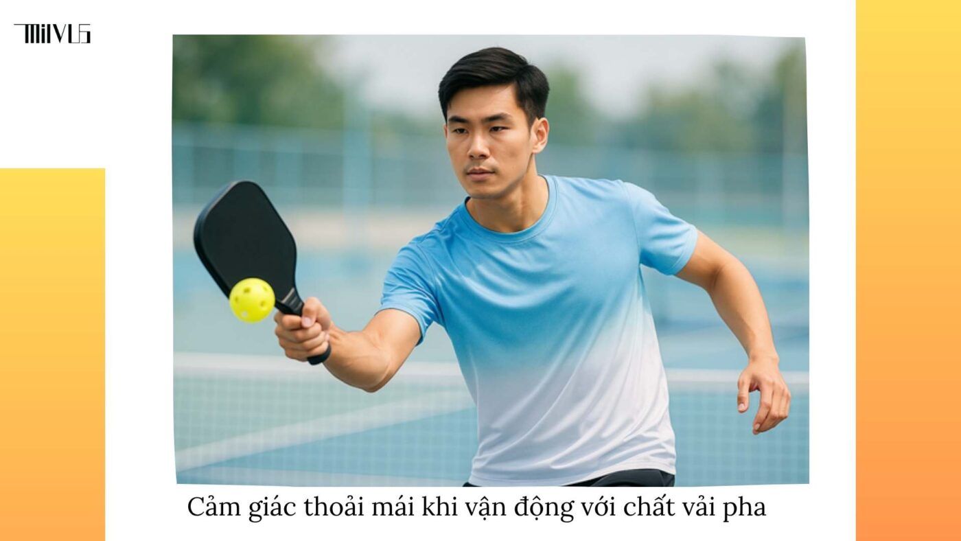 Quần áo pickleball vải pha cotton và spandex cân bằng
