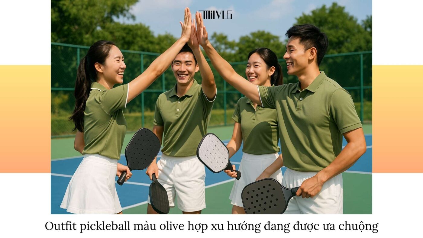 Outfit pickleball màu olive hợp xu hướng 2025