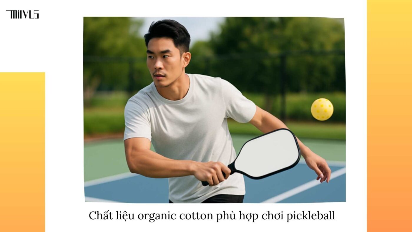 Outfit pickleball vải organic cotton tự nhiên