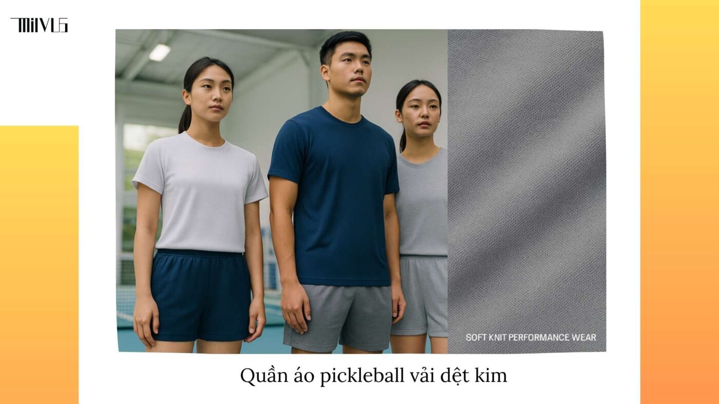 Quần áo pickleball vải dệt kim mềm mại
