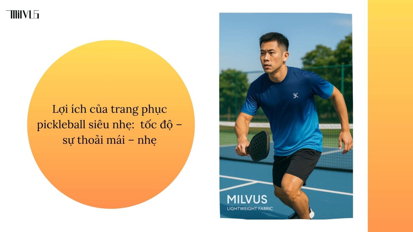 Outfit pickleball chất liệu siêu nhẹ phù hợp thi đấu