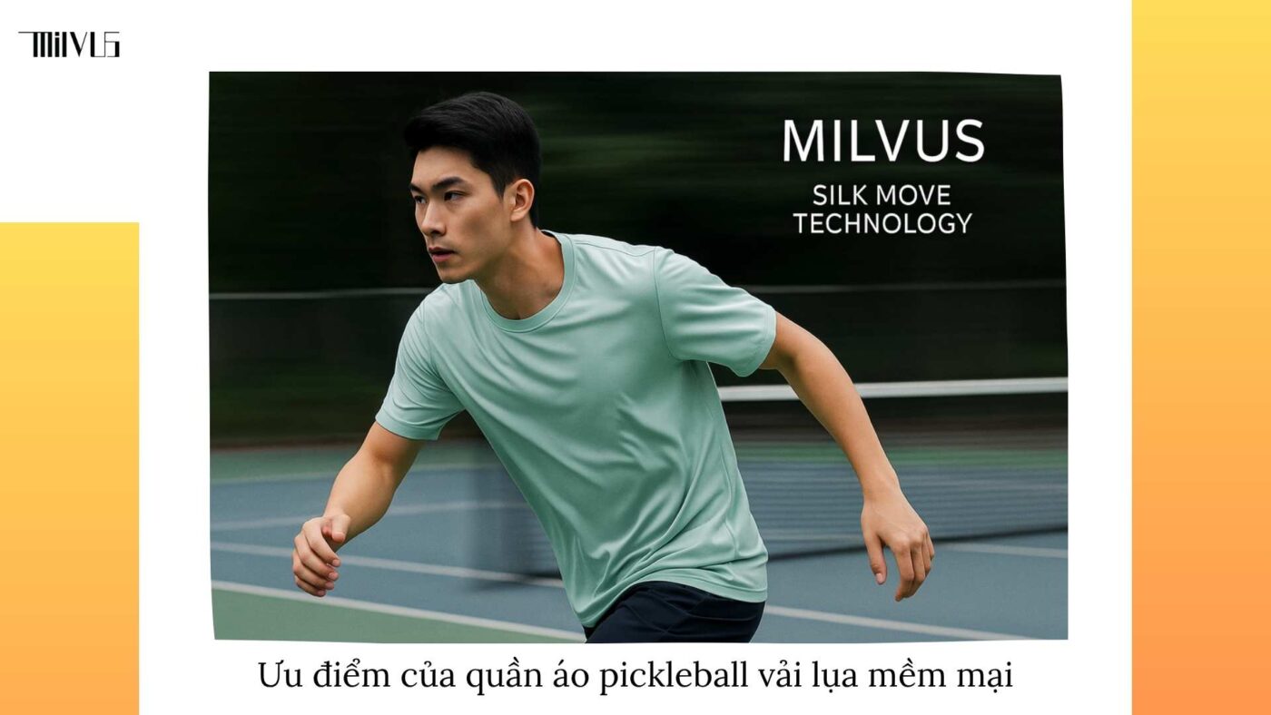 Quần áo pickleball vải lụa thể thao mềm mại