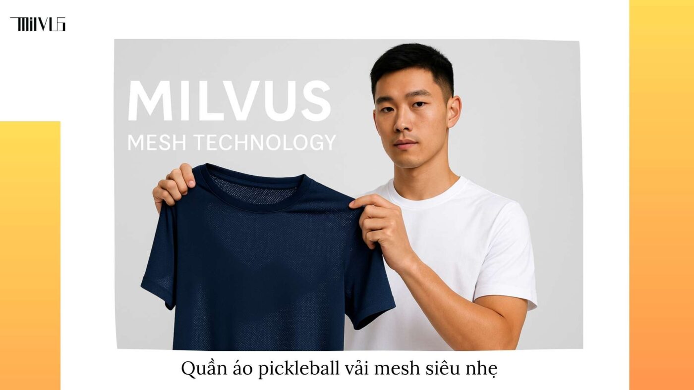 Quần áo pickleball vải mesh siêu nhẹ