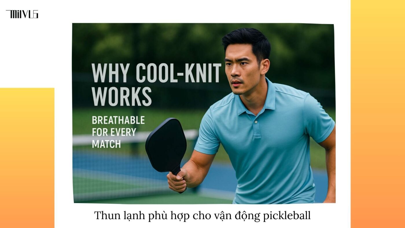 Quần áo pickleball vải thun lạnh co giãn 2 chiều