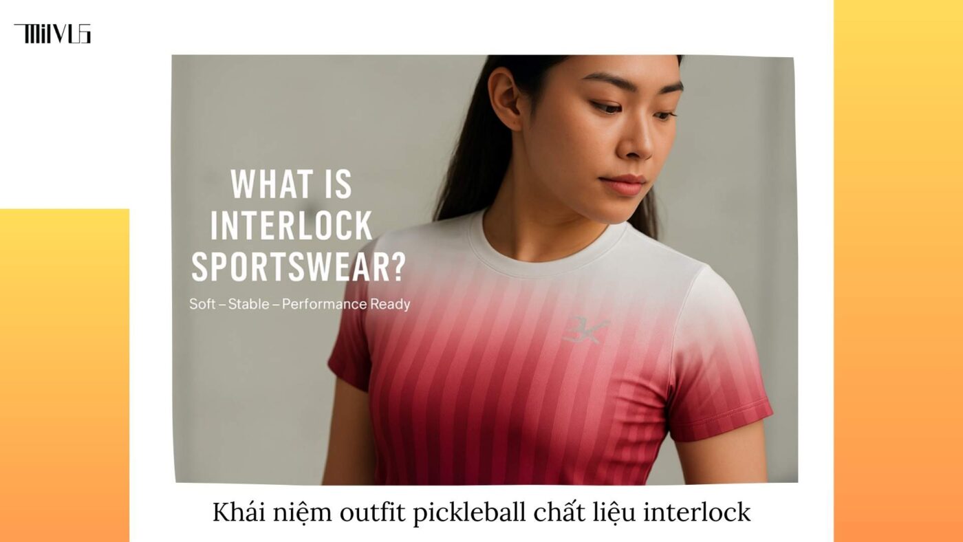 Outfit pickleball chất liệu interlock mềm