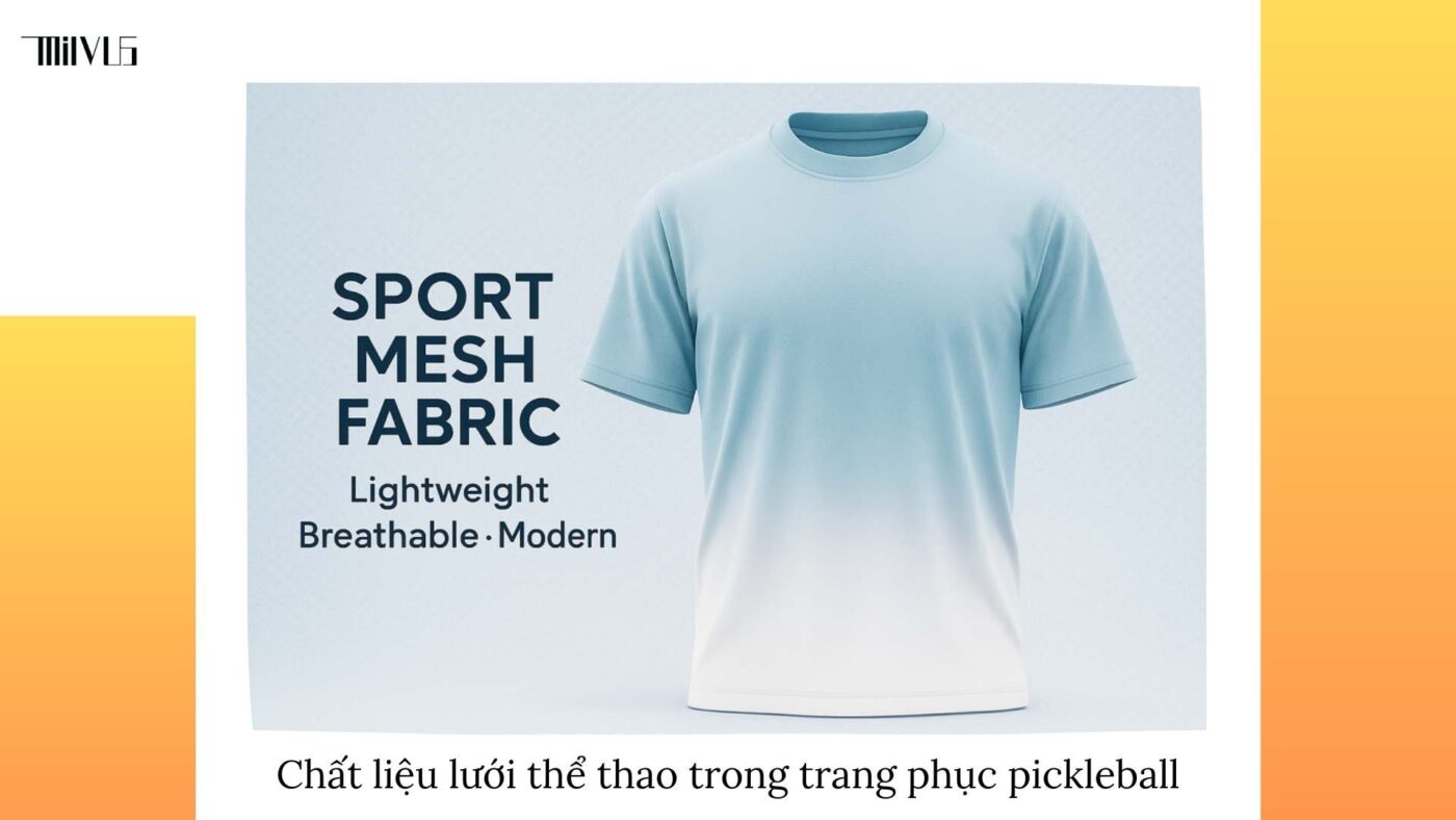 Outfit pickleball chất liệu lưới thể thao hiện đại