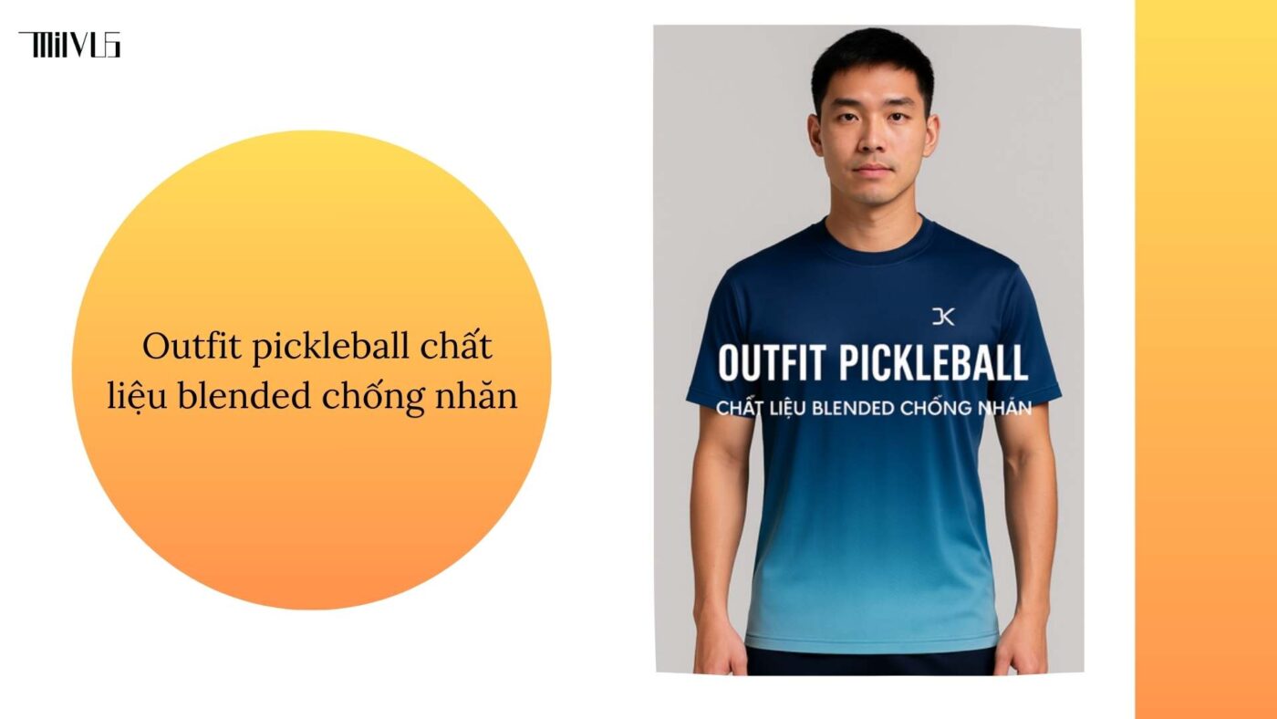 Outfit pickleball chất liệu blended chống nhăn