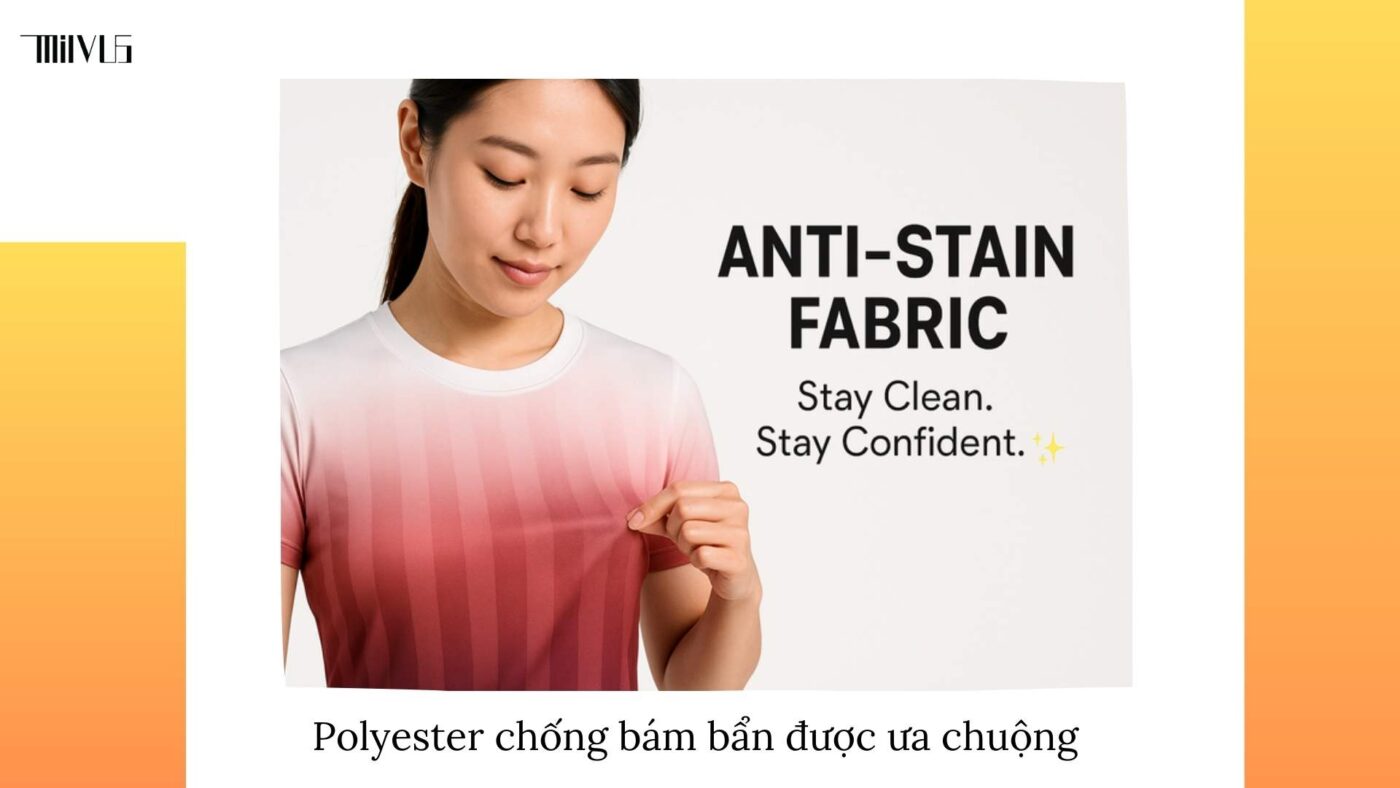 Quần áo pickleball vải polyester chống bám bẩn