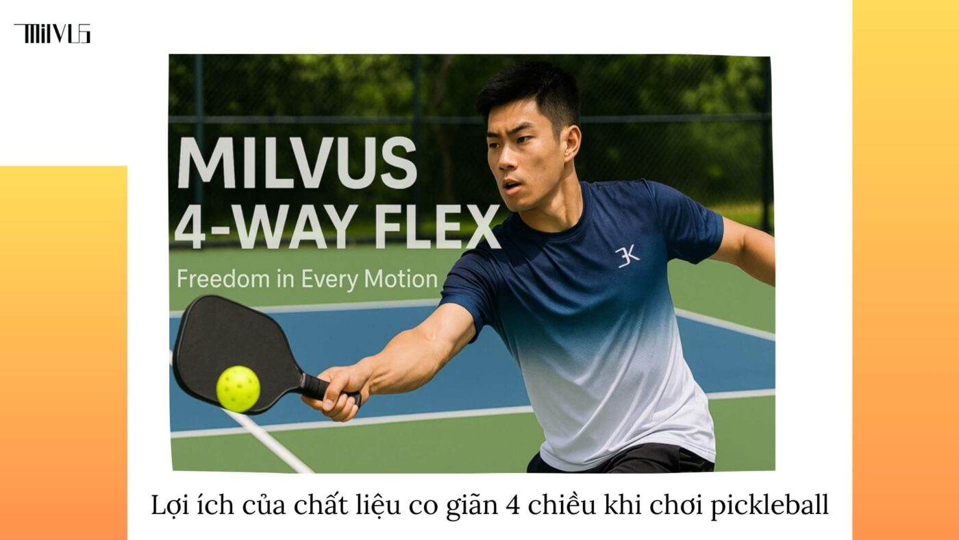 Outfit pickleball chất liệu co giãn 4 chiều